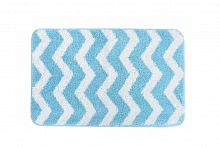 Коврик для ванной комнаты из микрофибры ZIGZAG Light blue
