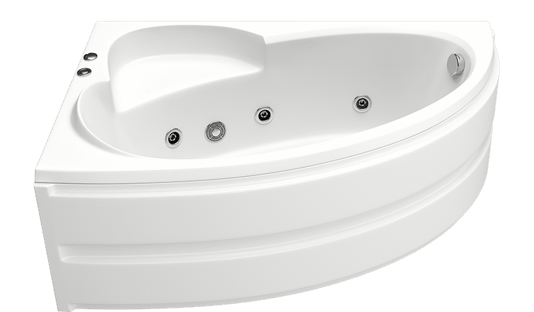 Ванна BAS SAGRA левая на раме 160*100 панель+слив/перелив (21060+1180)