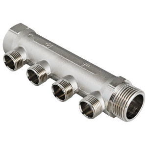 Коллектор VALTEC 3/4х4вых. 1/2" НР ник. (2/30)
