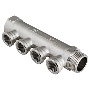 Коллектор VALTEC  3/4х4вых. 1/2" ВР ник. (2/30)
