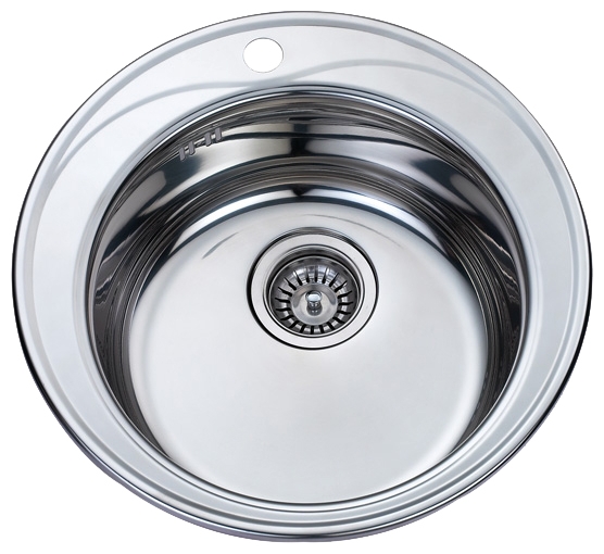 Мойка нерж. D 510 (круглая декор)(0,8)(глубина чаши 18 см.)