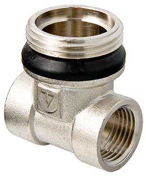 Коллекторный тройник VALTEC  1"х1/2"х1/2" никель (10/80)