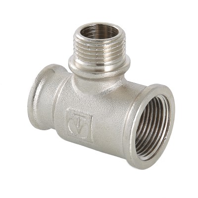 Тройник VALTEC В/Н/В 3/4х1/2х3/4" никель (10/60)