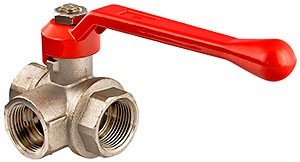 Кран шар. VALTEC трехход. Т-обр. 1/2" (6/72)