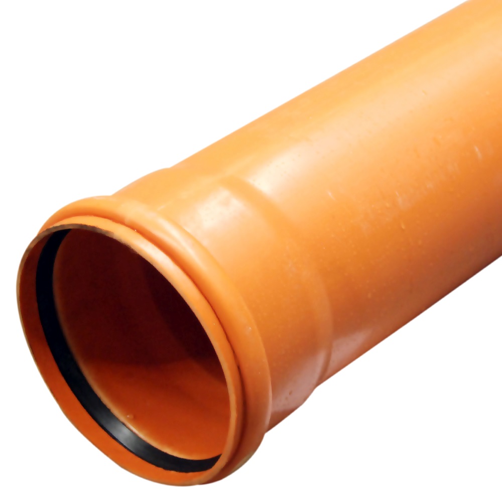 Труба МП Эко ПВХ 110х3,2х1000мм (оранж) (50)